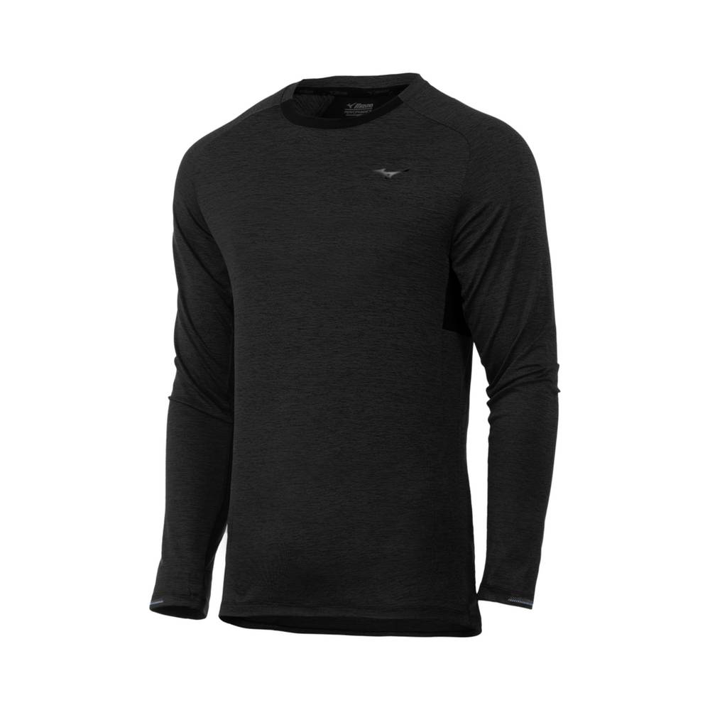 Maglie Running Mizuno Alpha Long Sleeve Uomo - Nere - 83729-AQRE